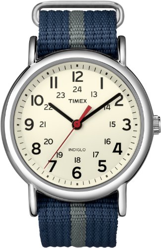 Timex Weekender T2N654., Orologio da polso Uomo, Beige (Beige/Blu)