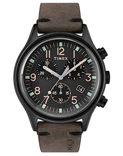 Timex Orologio Cronografo Quarzo Uomo con Cinturino in Pelle TW2R96500
