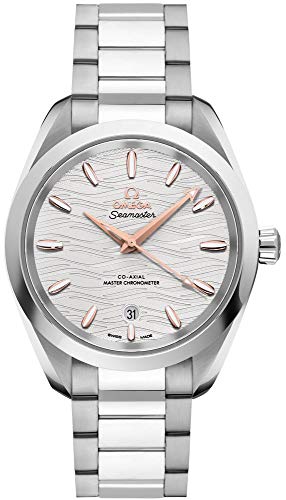 Omega Seamaster Aqua Terra automatico Opaline quadrante argento orologio da donna 220.10.38.20.02.002